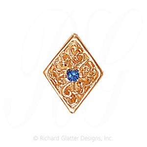GS106 S - 14 Karat Gold Sapphire Slide 
